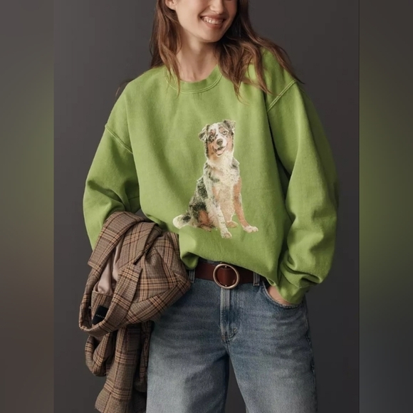 Anthropologie Australian Shepard Sweatshirt - Picture 2 of 10
